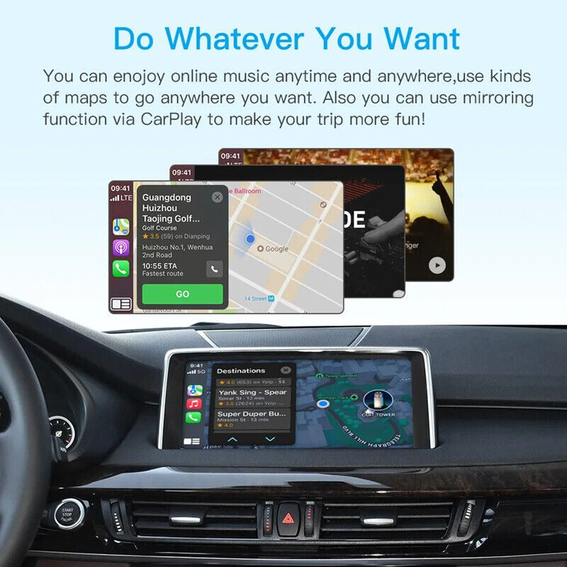 Décodeur sans fil CarPlay Android AUTO pour BMW NBT CIC Série 1-7 X1-X6 Mini 