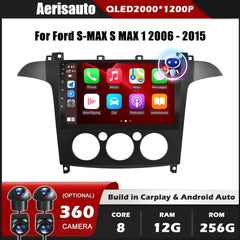 9''For Ford S-MAX S Max 1 2006-2015 AERISAUTO for Apple Android screen and  Android Auto