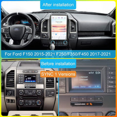 For Ford F250 F350 F450 2017-2021 AERISAUTO for Big Vertical Screen Tesla Style Screen Car Radio Stereo
