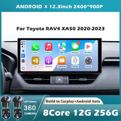 12.3''For Toyota RAV4 RAV 4 2020-2023 AERISAUTO for Apple Android screen and  Android Auto