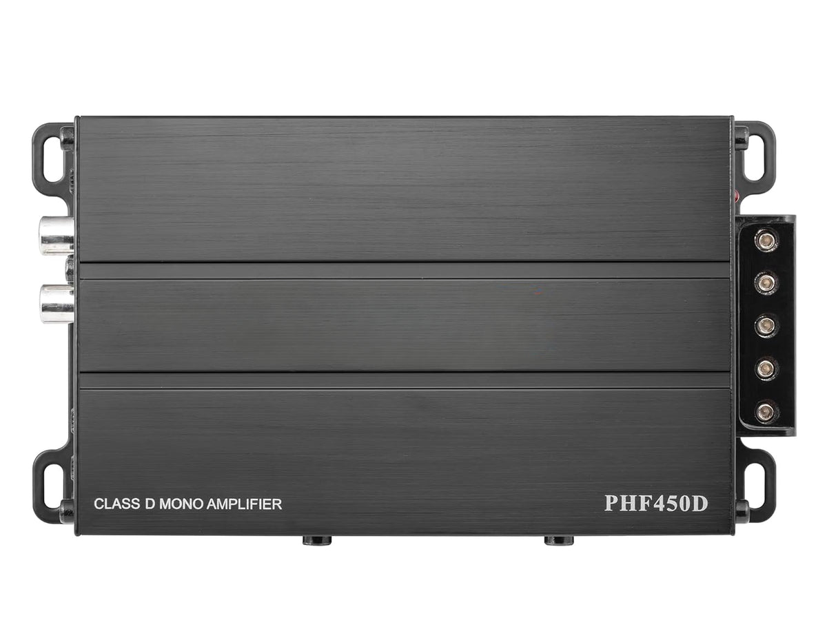Aerisauto Amplifier car Audio Monoblock Class D Compact Subwoofer Amplifier, 2/4 Ohm Stable, Low/High Level Inputs, Low Pass Crossover, Mosfet Power Supply