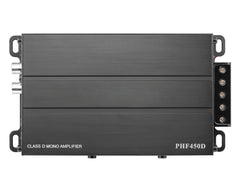Aerisauto Amplifier car Audio Monoblock Class D Compact Subwoofer Amplifier, 2/4 Ohm Stable, Low/High Level Inputs, Low Pass Crossover, Mosfet Power Supply