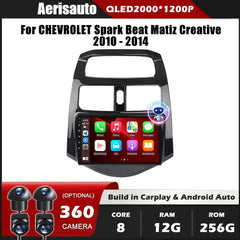9''For Chevrolet Spark Beat Matiz Creative 2010-2014 AERISAUTO for Apple Android screen and  Android Auto
