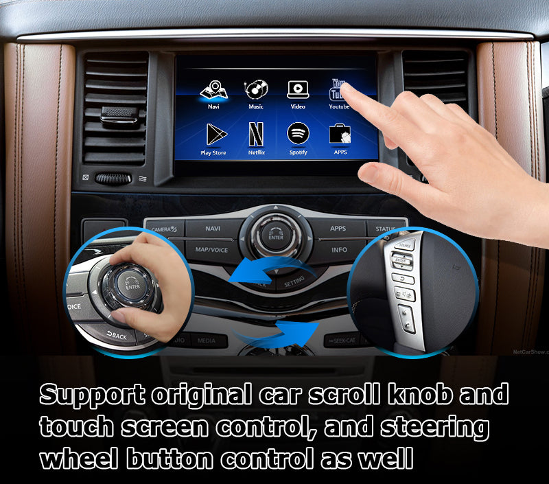 For Infiniti Q50 QX50 QX60 QX80 2012-2024 AERISAUTO for Apple CarPlay Module and  Android Auto
