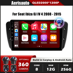 9''For Seat Ibiza 6J IV 4 2008-2015 AERISAUTO for Apple Android screen and  Android Auto