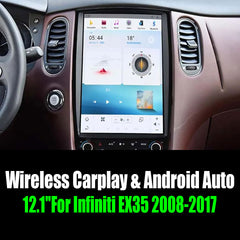 12.1"For Infiniti EX35 2008-2017 Tesla Style Car Radio AERISAUTO for Apple Android screen and Android Auto
