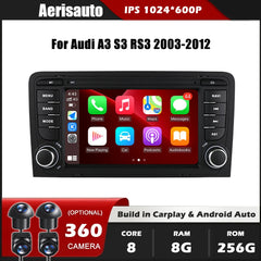 7''For Audi A3 S3 RS3 2003-2012 AERISAUTO for Apple Android screen and  Android Auto