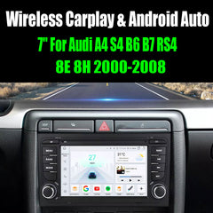 7'' For Audi A4 S4 B6 B7 RS4 8E 8H 2000-2008 AERISAUTO for Apple Android screen and  Android Auto