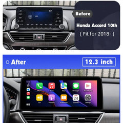 12.3"For Honda Accord 2018-2023 AERISAUTO for Apple Android screen and  Android Auto