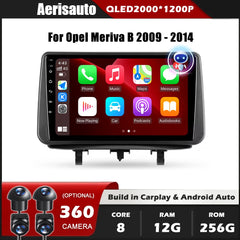 9''For Opel Meriva B 2009-2014 AERISAUTO for Apple Android screen and  Android Auto