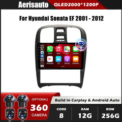 9''For Hyundai Sonata EF 2001-2012 AERISAUTO for Apple Android screen and  Android Auto