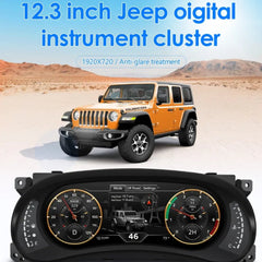 12.3"For Jeep Wrangler 2010-2018 AERISAUTO for LCD Digital Dashboard Cluster