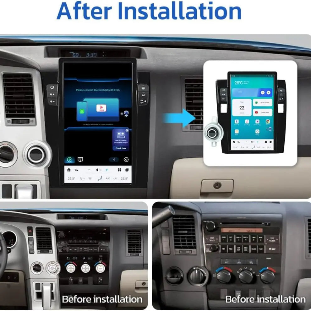 13.6" For Toyota Tundra 2007-2013 Tesla Style Car Radio AERISAUTO for Apple Android screen and Android Auto