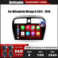 9''For Mitsubishi Mirage 6 2012-2018 AERISAUTO for Apple Android screen and  Android Auto