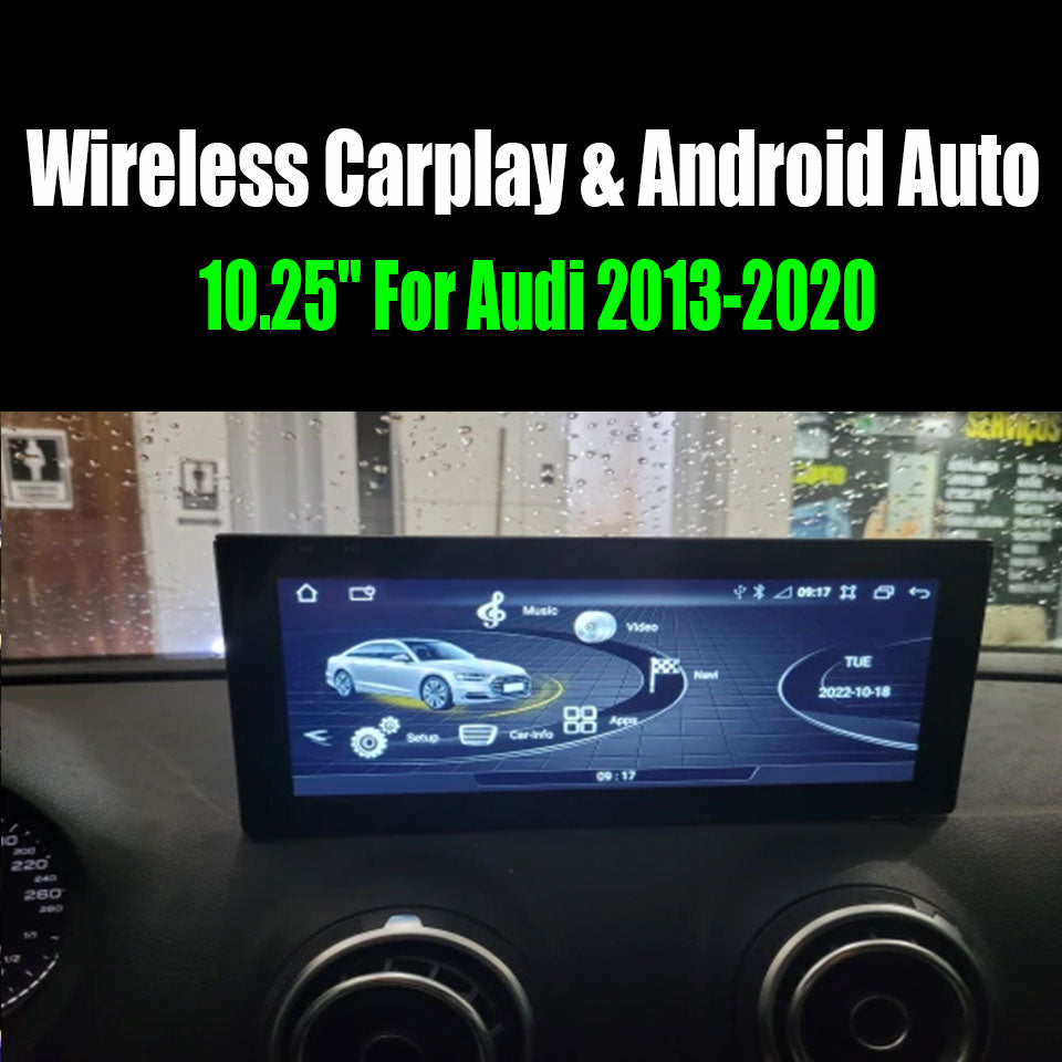 10.25" For Audi 2013-2020 AERISAUTO Wireless Apple Carplay Android screen and  Android Auto