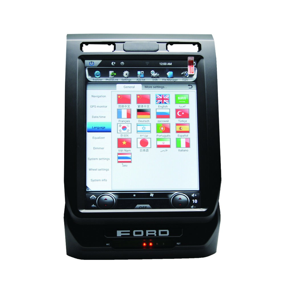 12.1" For Ford F-150 250 2015-2019 Android 11.0 Tesla Style Car Radio  AERISAUTO for Apple Android screen and  Android Auto