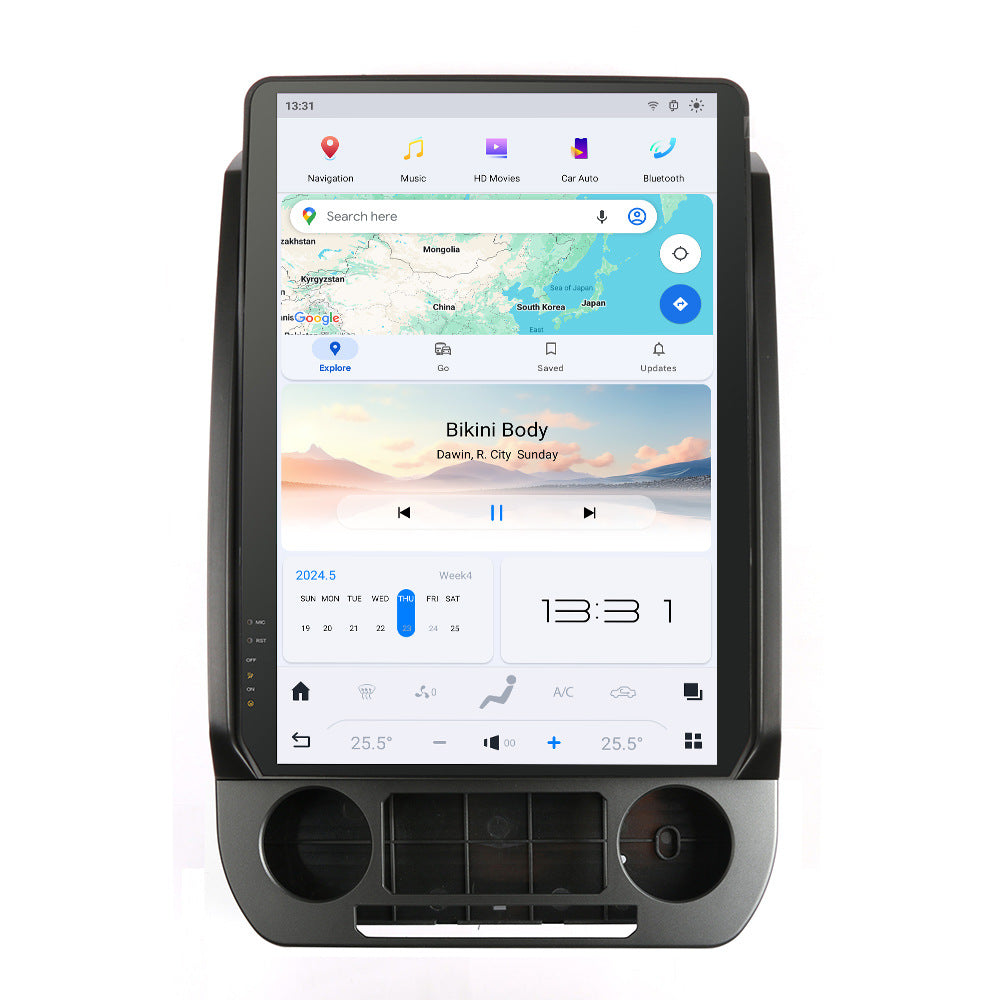 For Ford F250 F350 F450 2017-2021 AERISAUTO for Tesla Style Screen Car Radio Stereo Carplay Upgrade Multimedia Player 14.4 inch