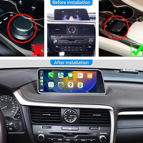 Pour Lexus RX350 RX400 2016-2019 Qualcomm Chips Android 13 Navigation de voiture GPS Multimédia Carplay Auto 12,3 pouces HD Écran Lecteur 