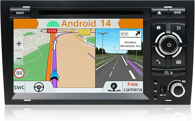 7'' For Audi A4 S4 B6 B7 RS4 8E 8H 2000-2008 AERISAUTO for Apple Android screen and  Android Auto