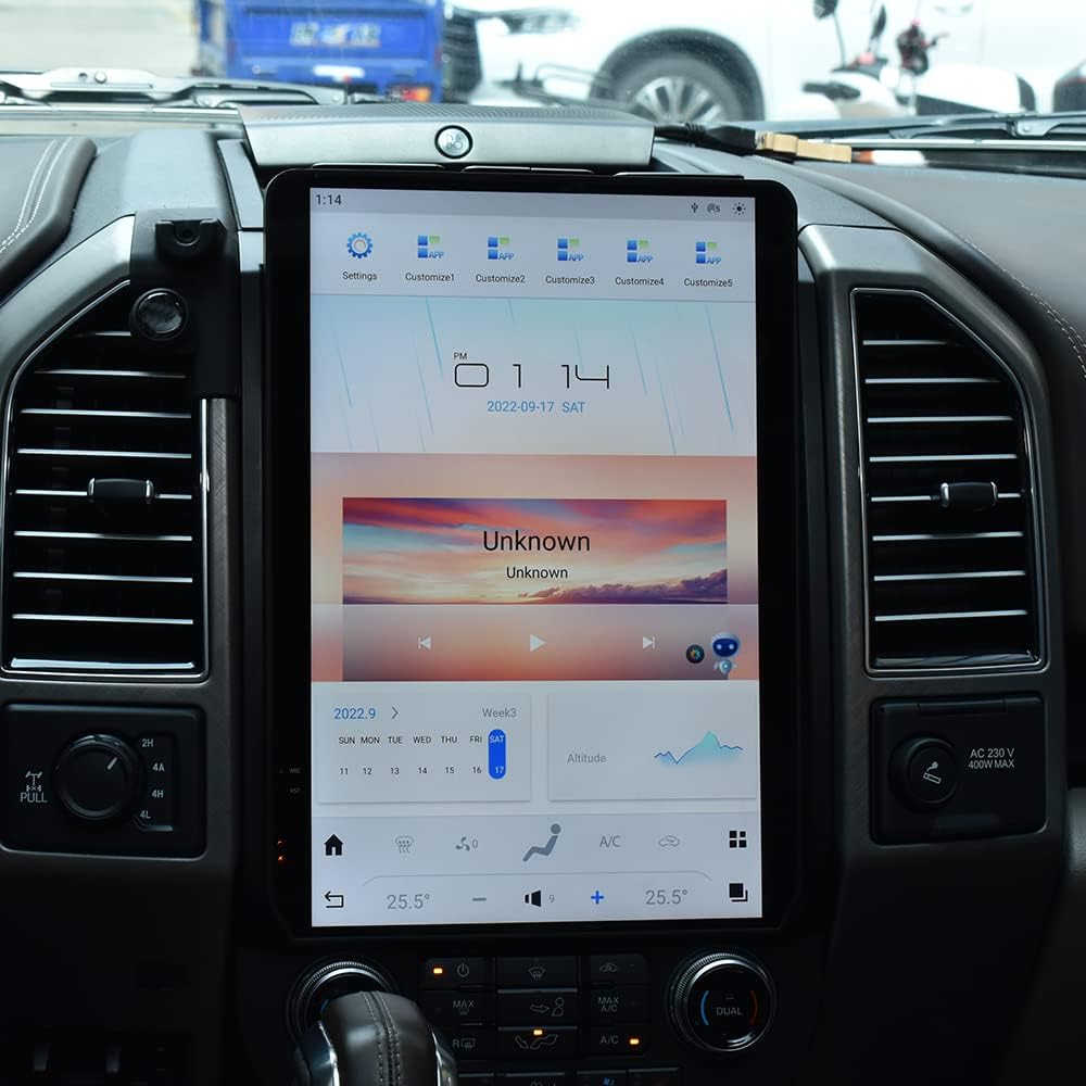 14.4''For Ford F150 Raptor 2015-2022 Android 13 Tesla Style Car Radio  AERISAUTO for Apple Android screen and  Android Auto