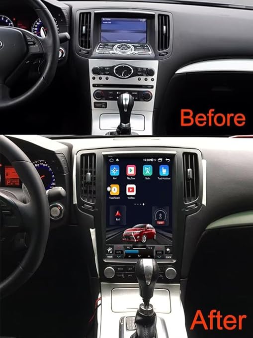 Android 13 12.1''For Infiniti G25 G35 G37 Q60S 2004-2015 Tesla Style Car Radio AERISAUTO for Apple Android screen and Android Auto