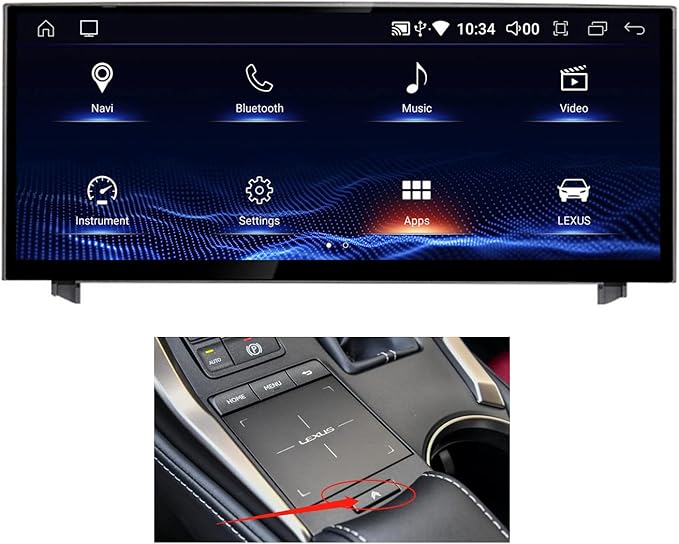 10.25''For Lexus IS RC 2013-2019 Android 12.0 AERISAUTO for Apple Android screen and  Android Auto