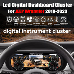 12.3"For Jeep Wrangler 2018-2023 AERISAUTO for LCD Digital Dashboard Cluster