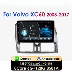 Android 13 9''For Volvo XC60 2008-2017 AERISAUTO for Apple Android screen and  Android Auto