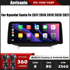9''For Hyundai Santa Fe 2017-2021 AERISAUTO for Apple Android screen and  Android Auto