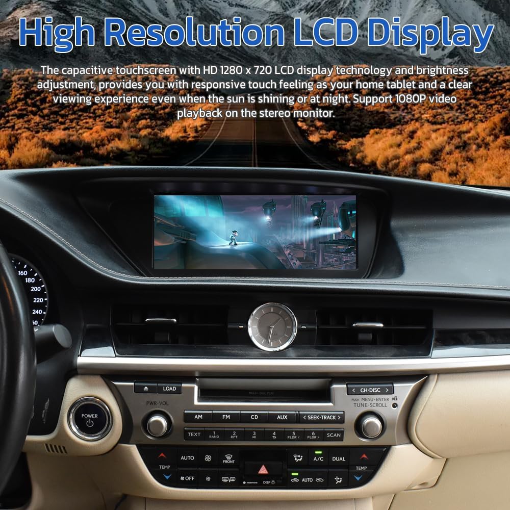 Autoradio Android 13 Qualcomm pour Lexus ES350 ES400 ES200, CarPlay, stéréo, navigation GPS, lecteur multimédia, Netflix, 4G, écran HD