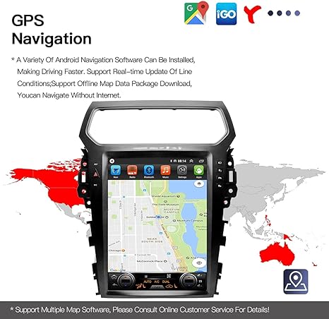12.1''For Ford Explorer 2011-2019 AERISAUTO for Apple Android screen and  Android Auto