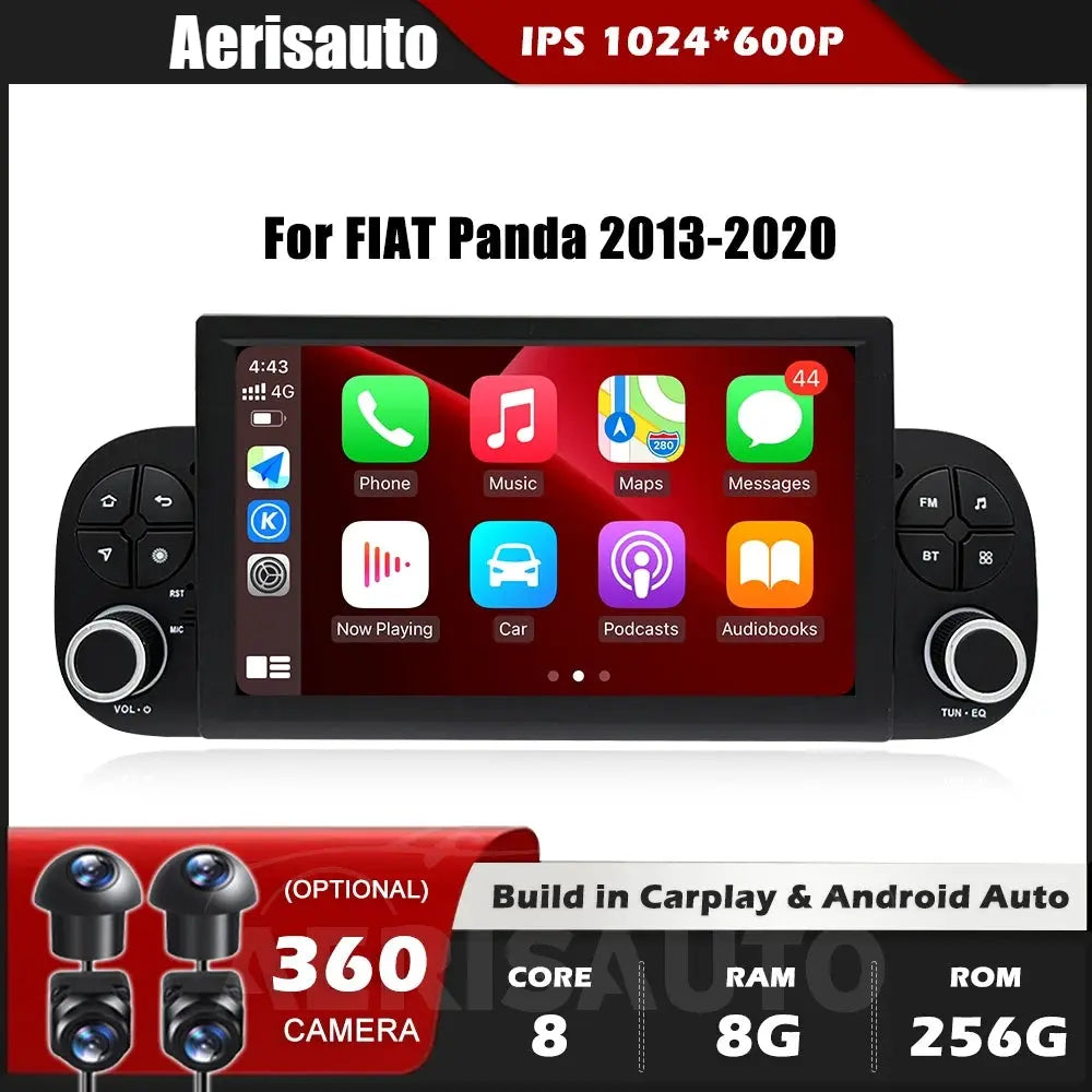 7''For FIAT Panda 2013-2020 AERISAUTO for Apple Android screen and  Android Auto Aerisauto