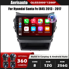9''For Hyundai Santa Fe IX45 2013-2017 AERISAUTO for Apple Android screen and  Android Auto