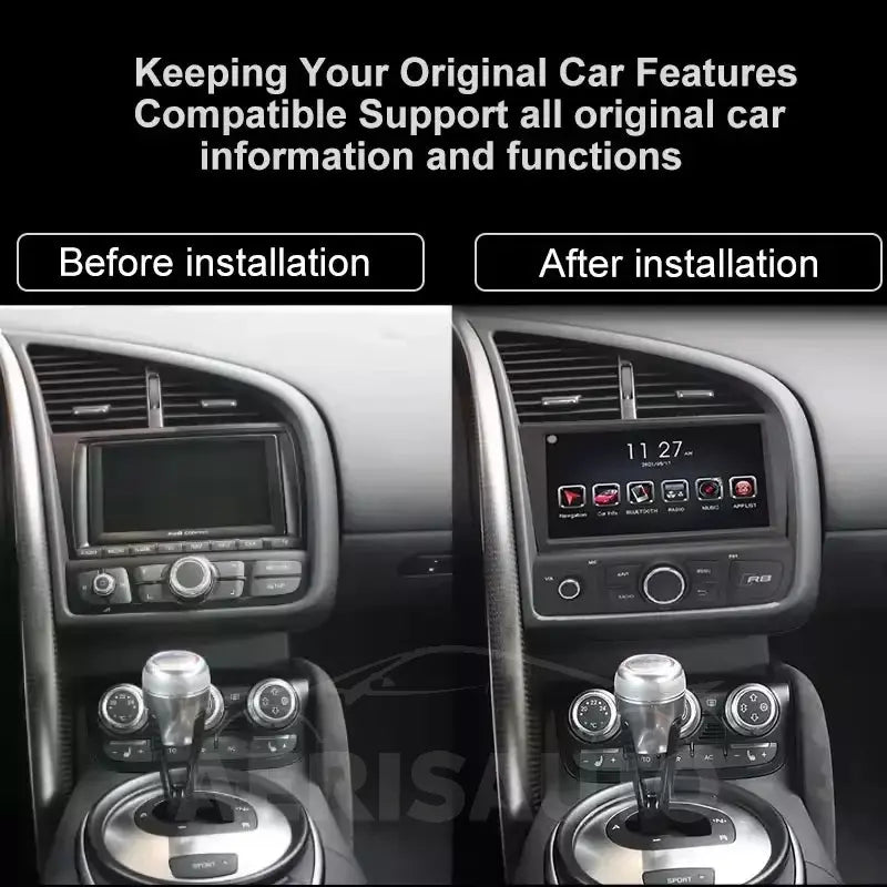 8''For Audi R8 2007-2015 Android 12  AERISAUTO for Apple Android screen and  Android Auto Aerisauto