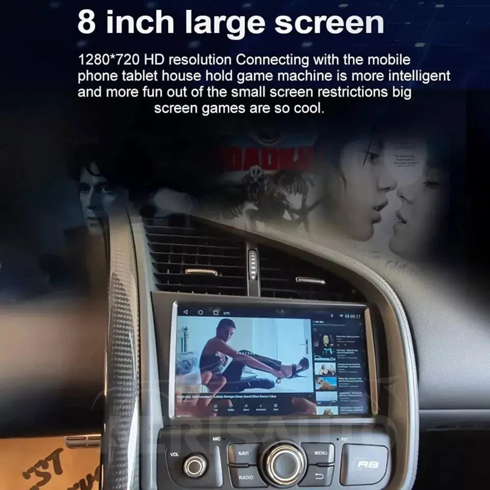 8''For Audi R8 2007-2015 Android 12  AERISAUTO for Apple Android screen and  Android Auto Aerisauto
