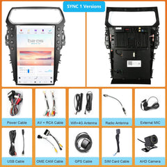 For Ford Explorer 2011-2019 AERISAUTO for Car Radio Stereo Carplay Upgrade Tesla Style Screen Multimedia Player