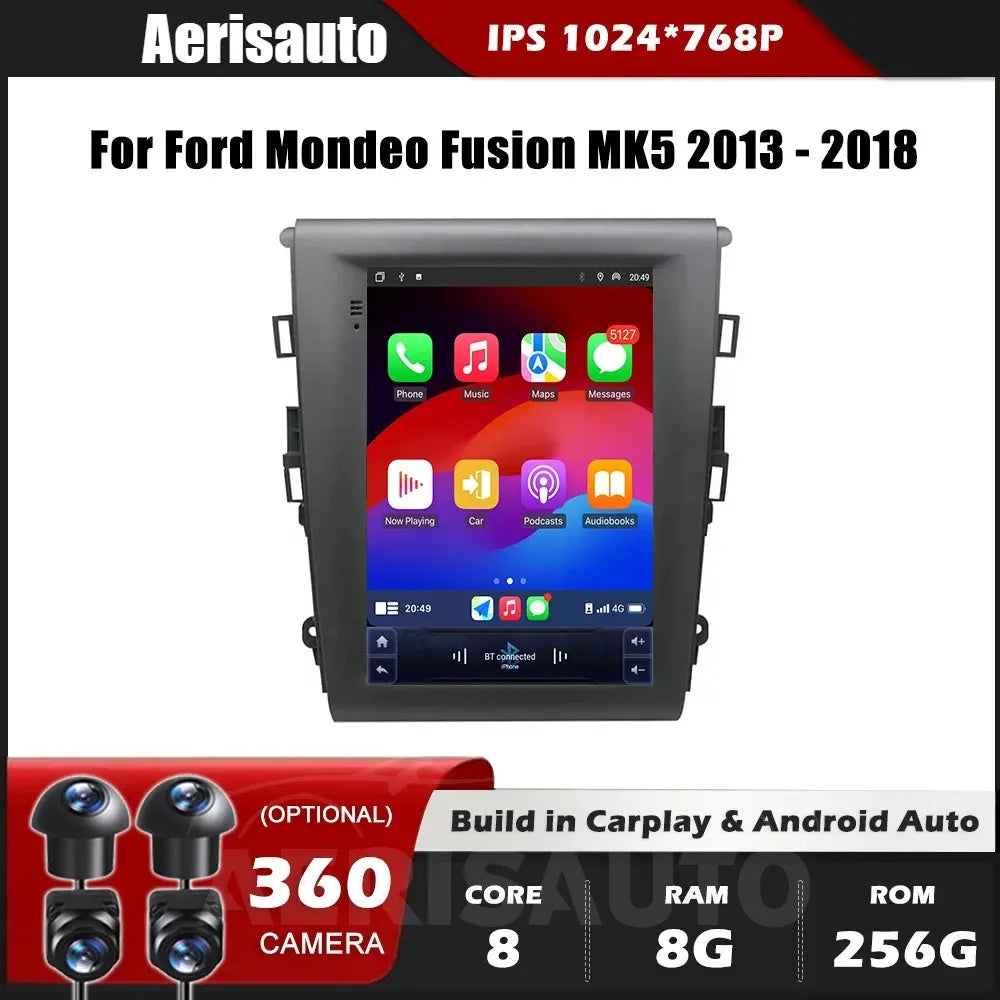 9.7''For Ford Mondeo Fusion MK5 2013-2018 AERISAUTO for Apple Android screen and  Android Auto Aerisauto