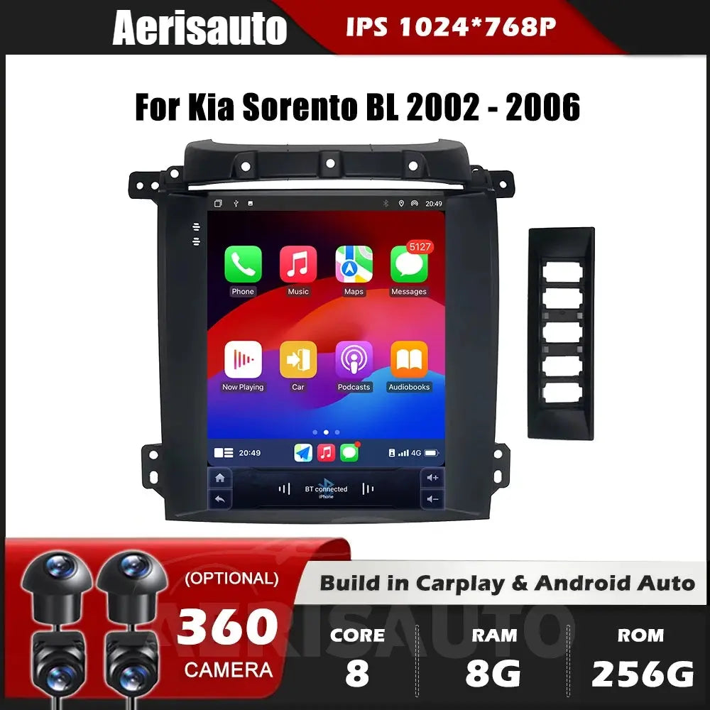 9.7''For Kia Sorento BL 2002-2006 AERISAUTO for Apple Android screen and  Android Auto Aerisauto