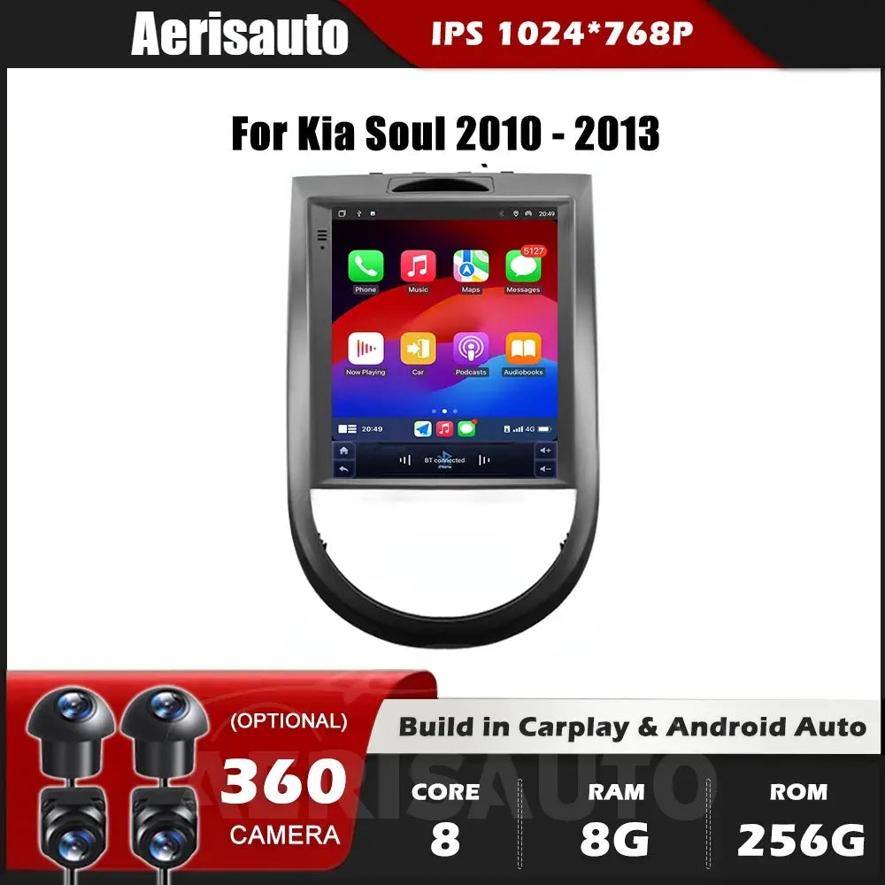9.7''For Kia Soul 2010-2013 AERISAUTO for Apple Android screen and  Android Auto Aerisauto