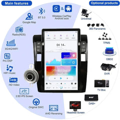 13.6" For Toyota Tundra 2007-2013 Tesla Style Car Radio AERISAUTO for Apple Android screen and Android Auto