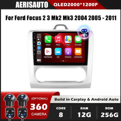 9''For Ford Focus 2 3 Mk2 Mk3 2004-2011 AERISAUTO for Apple Android screen and  Android Auto