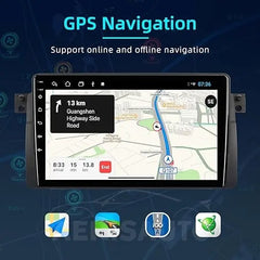 9''For BMW 3 Series E46 M3 318/320/325/330/335 1998-2005 Android 13 AERISAUTO for Apple Android screen and  Android Auto Aerisauto