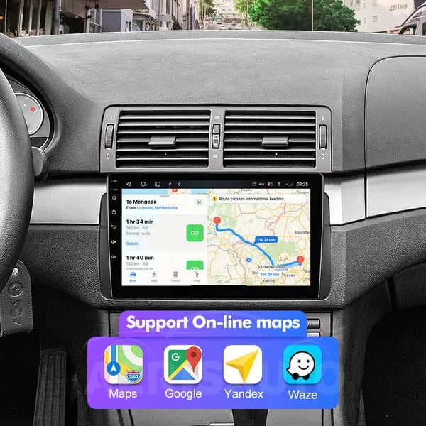 9''For BMW 3 Series E46 M3 318/320/325/330/335 1998-2005 Android 13 AERISAUTO for Apple Android screen and  Android Auto Aerisauto