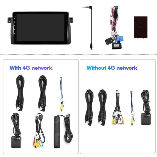 9''For BMW 3 Series E46 M3 318/320/325/330/335 1998-2005 Android 13 AERISAUTO for Apple Android screen and  Android Auto Aerisauto