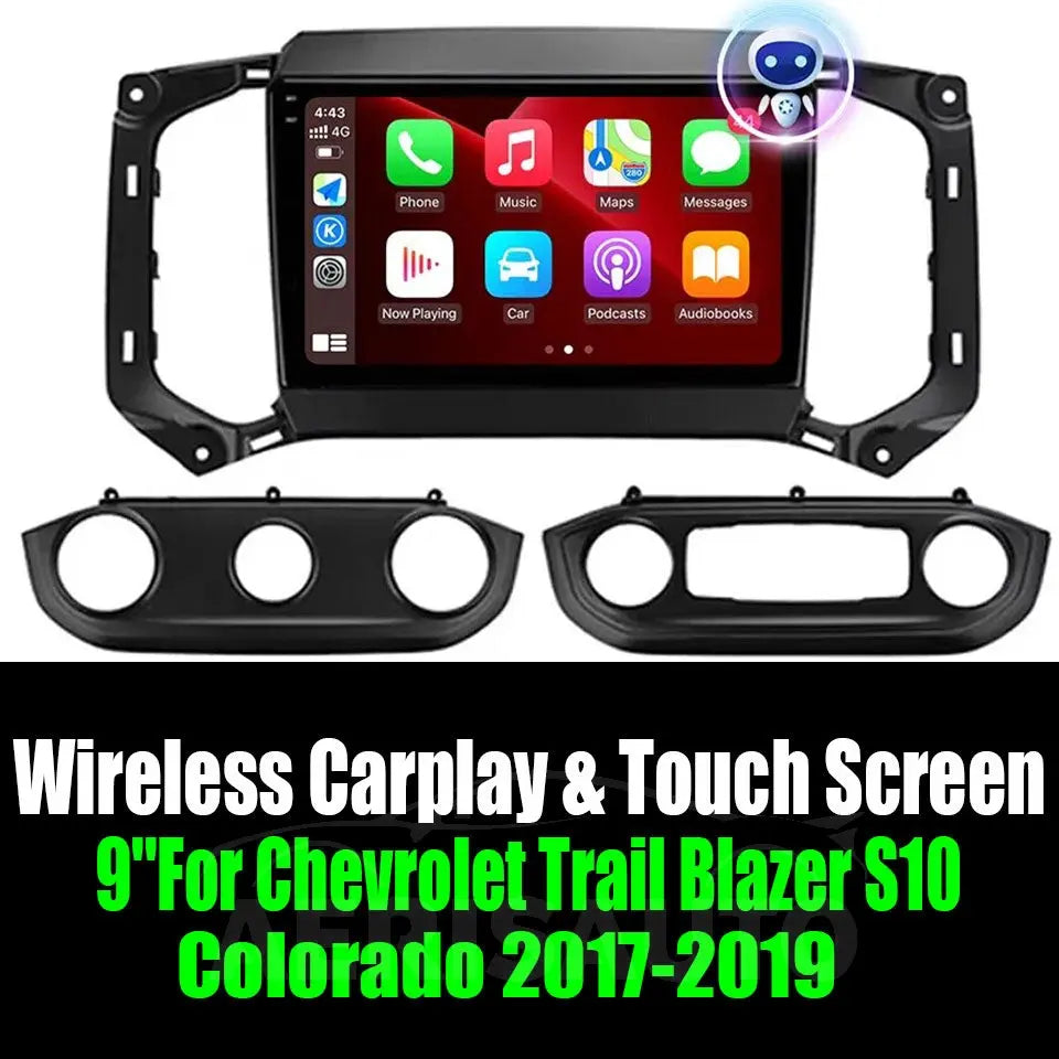 9''For Chevrolet Trail Blazer S10 Colorado 2017-2019 AERISAUTO for Apple Android screen and  Android Auto Aerisauto