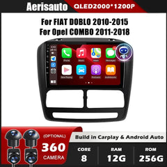 9''For FIAT DOBLO 2010-2015 For Opel COMBO 2011-2018 AERISAUTO for Apple Android screen and  Android Auto Aerisauto