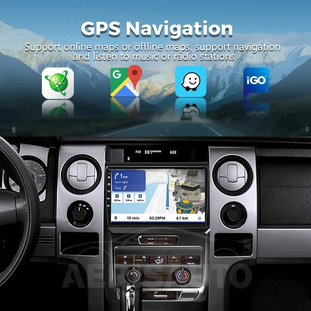 9''For Ford F150 P415 Raptor E53 X5 M5 2008-2014 Android 14 AERISAUTO for Apple Android screen and  Android Auto Aerisauto