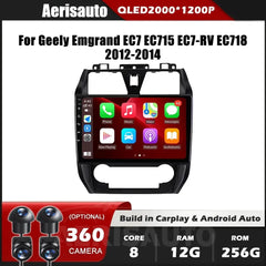 9''For Geely Emgrand EC7 EC715 EC7-RV EC718 2012-2014 AERISAUTO for Apple Android screen and  Android Auto Aerisauto