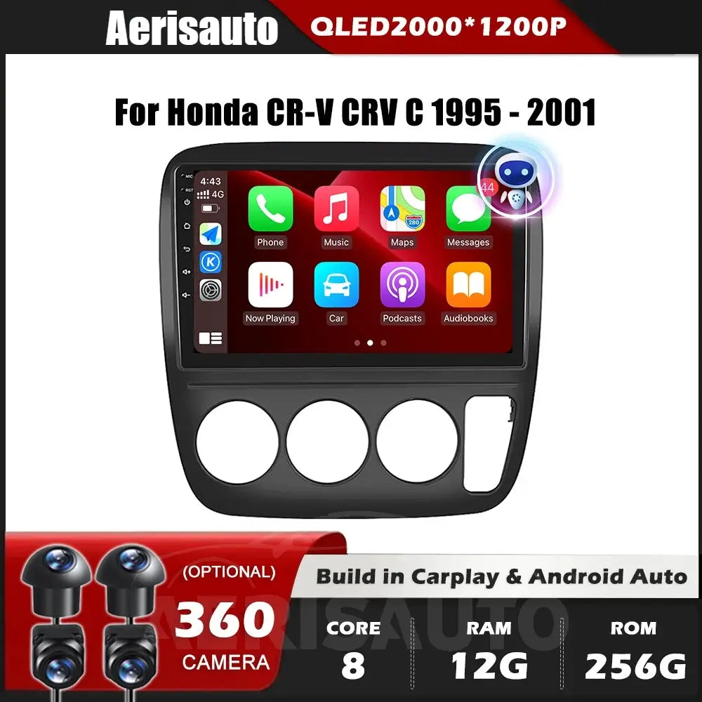 9''For Honda CR-V CRV C 1995-2001 AERISAUTO for Apple Android screen and  Android Auto Aerisauto