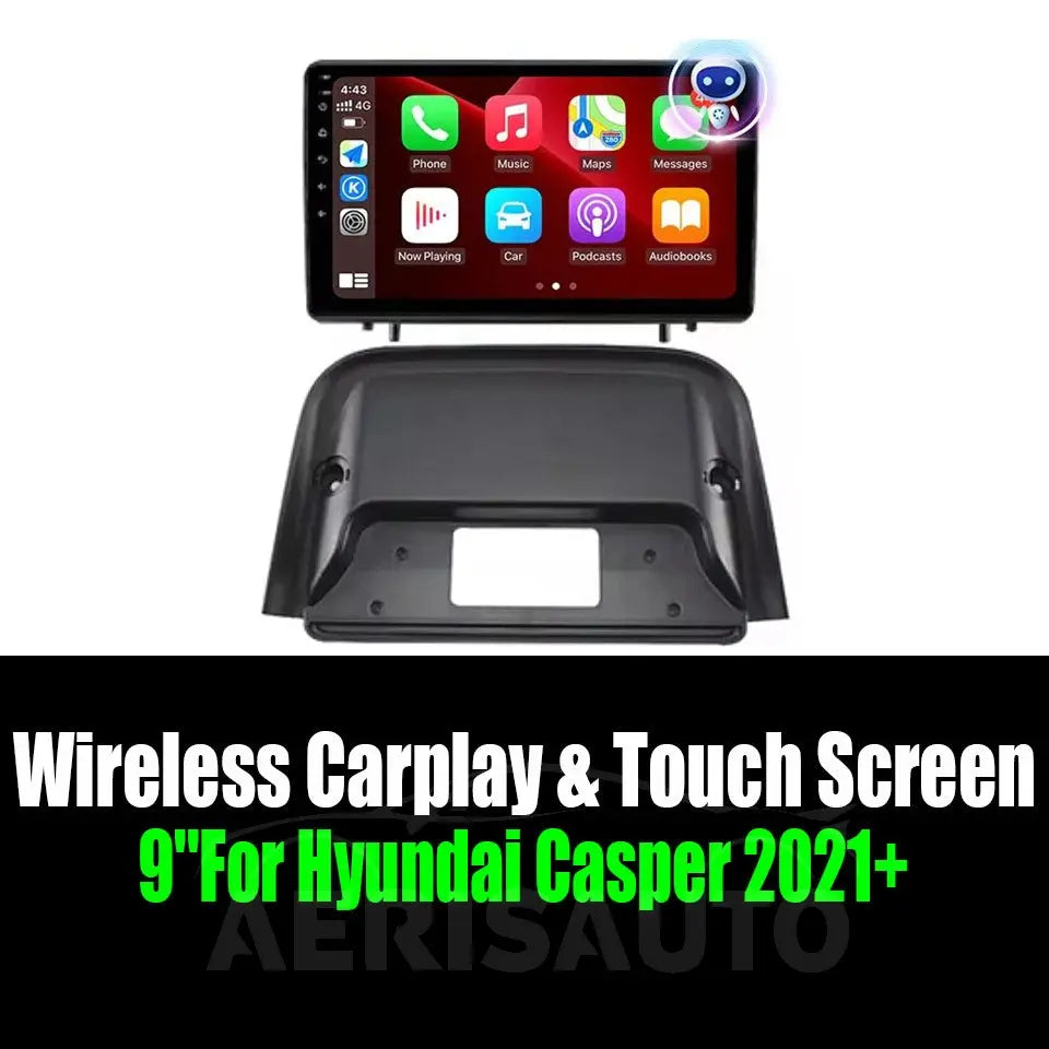 9''For Hyundai Casper 2021+ AERISAUTO for Apple Android screen and  Android Auto Aerisauto